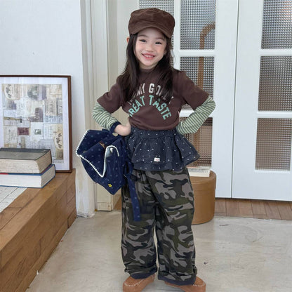 ロングパンツ・スウェットパンツ カモフラ柄ロングパンツ 裏起毛 長ズボン カジュアルパンツ【mh0011414】