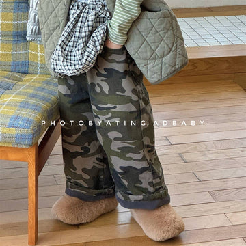 ロングパンツ・スウェットパンツ カモフラ柄ロングパンツ 裏起毛 長ズボン カジュアルパンツ【mh0011414】