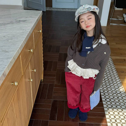 ロングパンツ・スウェットパンツ コーデュロイロングパンツ 裏起毛 暖か長ズボン コットン素材【mh0011415】