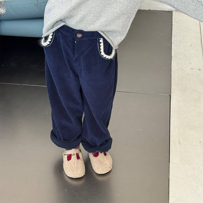 ロングパンツ・スウェットパンツ コーデュロイロングパンツ 裏起毛 暖か長ズボン コットン素材【mh0011415】