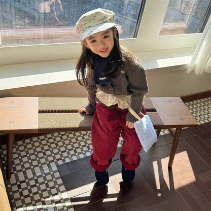 ロングパンツ・スウェットパンツ コーデュロイロングパンツ 裏起毛 暖か長ズボン コットン素材【mh0011415】