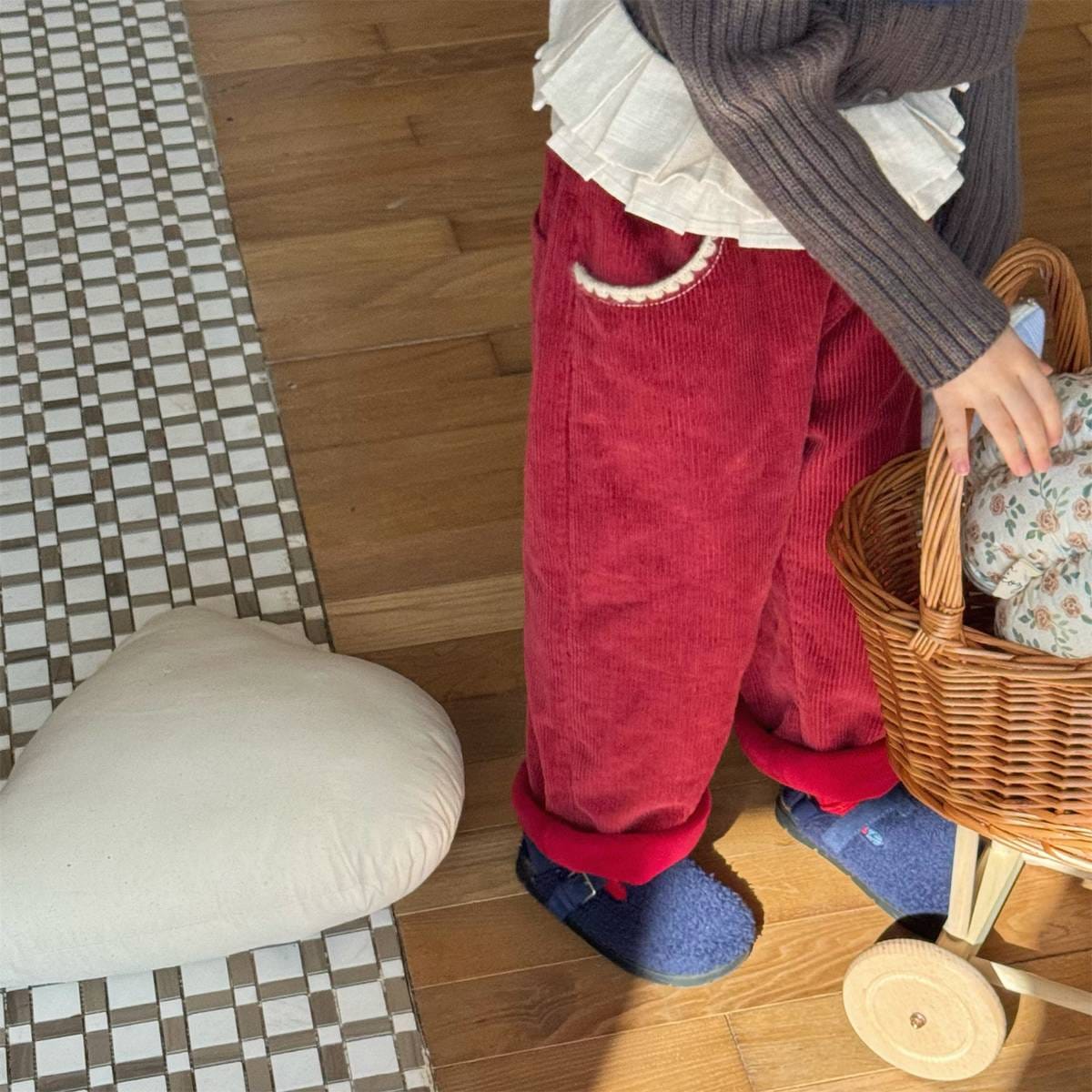 ロングパンツ・スウェットパンツ コーデュロイロングパンツ 裏起毛 暖か長ズボン コットン素材【mh0011415】