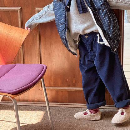 ロングパンツ・スウェットパンツ コーデュロイロングパンツ 裏起毛 暖か長ズボン コットン素材【mh0011415】