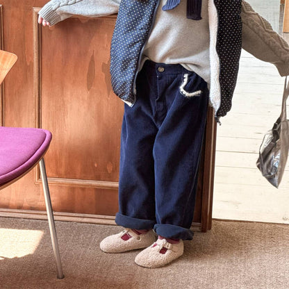 ロングパンツ・スウェットパンツ コーデュロイロングパンツ 裏起毛 暖か長ズボン コットン素材【mh0011415】