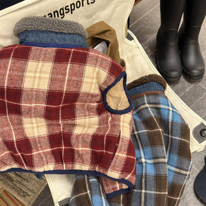 ベスト チェック柄ベスト 裏ボア デニムポケット 中綿入り アウター【mh0011418】