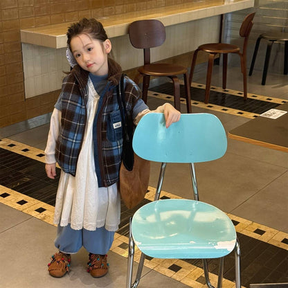 ベスト チェック柄ベスト 裏ボア デニムポケット 中綿入り アウター【mh0011418】