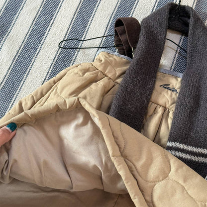 ノースリーブワンピース キルティング サロペットスカート ジャンパースカート 中綿入り【mh0011419】