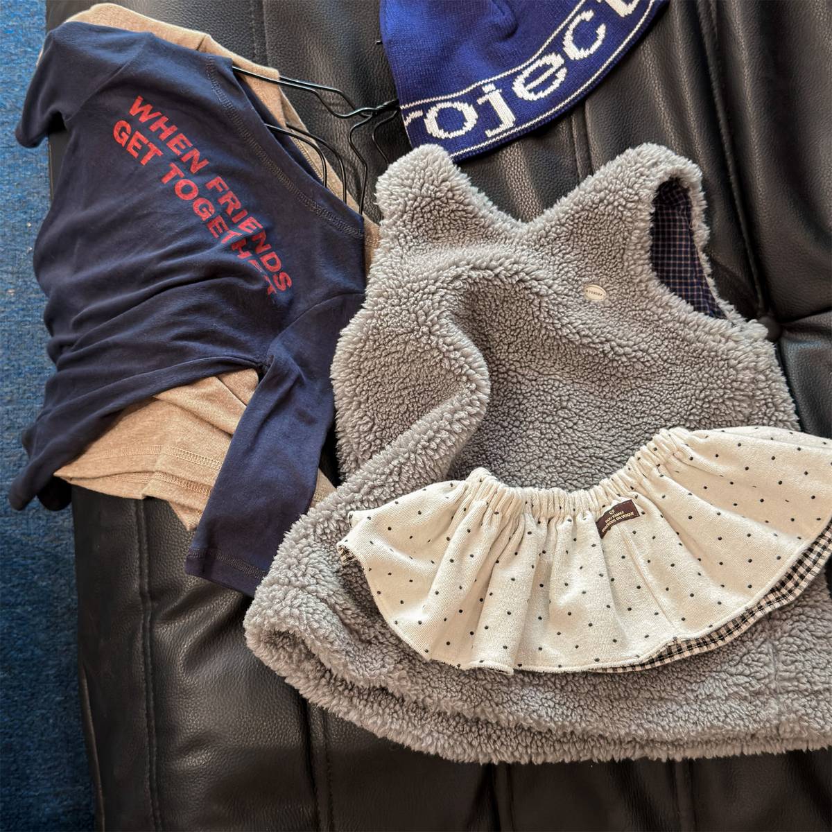 ノースリーブワンピース シープボアジャンパースカート ノースリーブ ふわふわ素材 ワンピース【mh0011420】