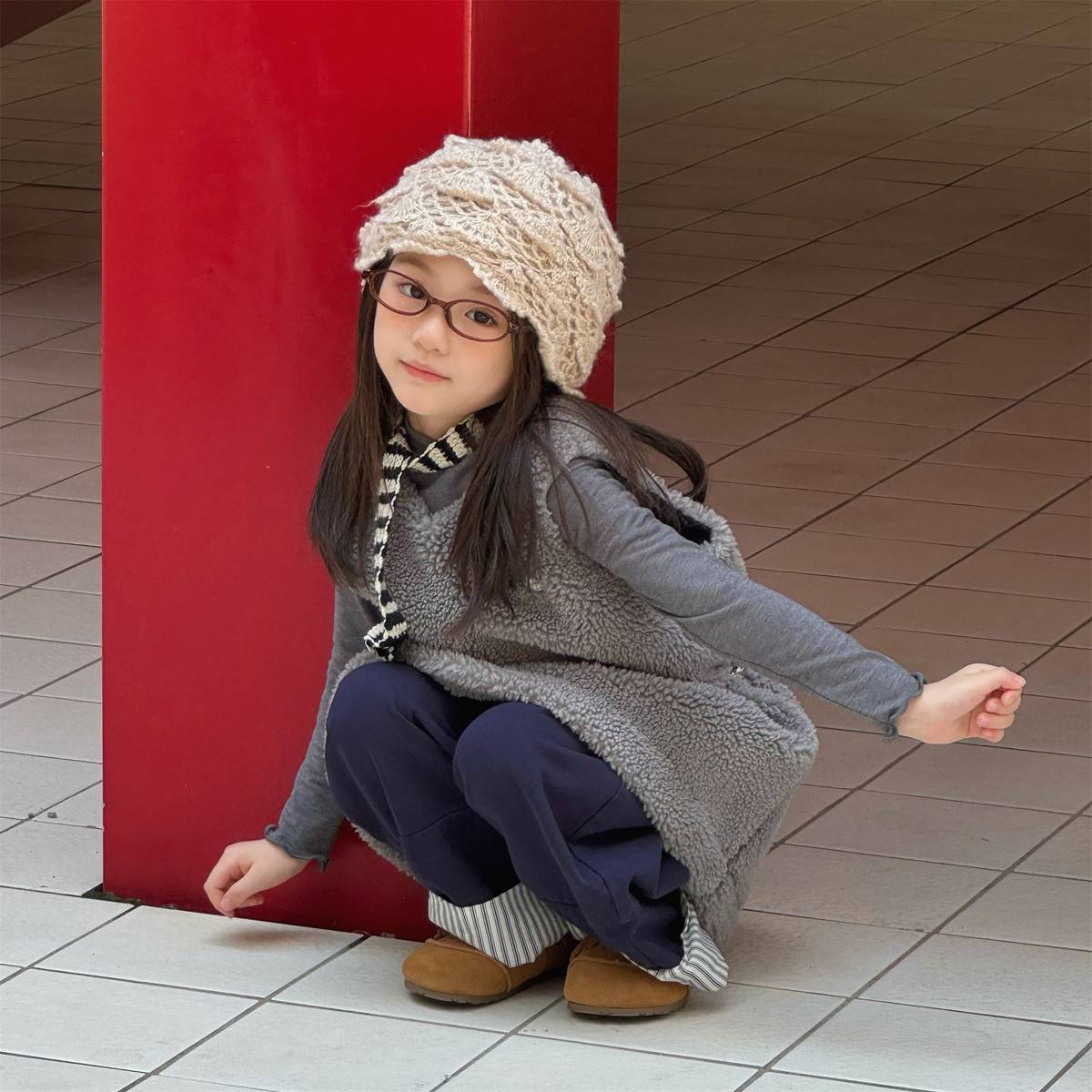 ノースリーブワンピース シープボアジャンパースカート ノースリーブ ふわふわ素材 ワンピース【mh0011420】