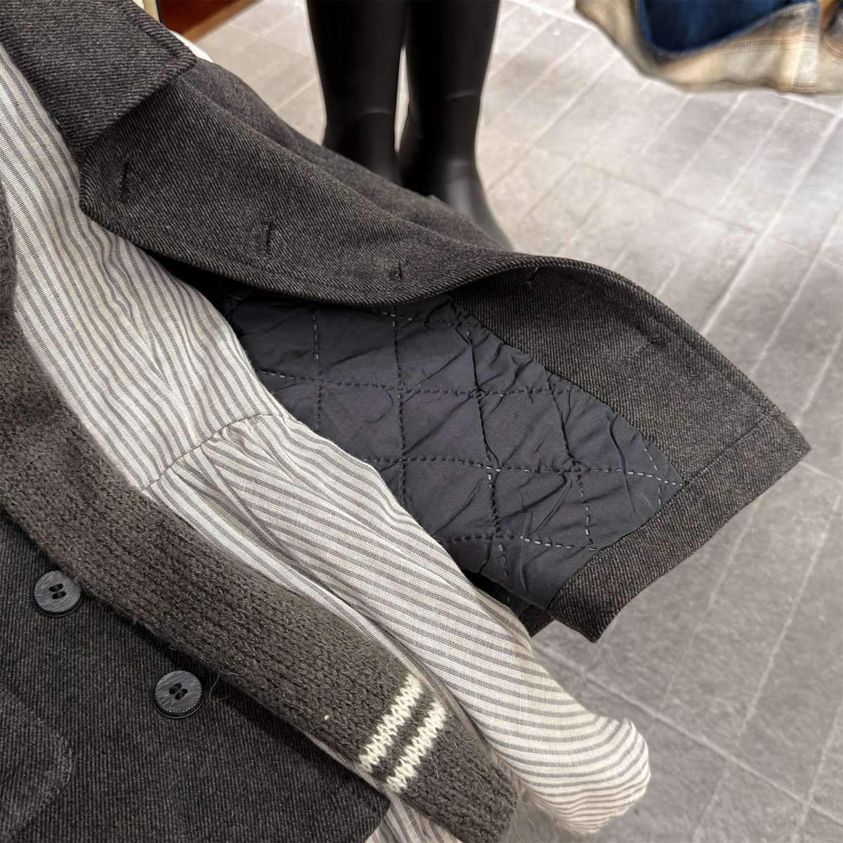 ロングコート コート ジャケット ウール調素材 ミディアム丈 アウター【mh0011421】