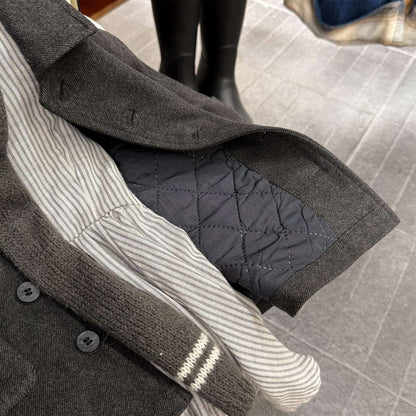 ロングコート コート ジャケット ウール調素材 ミディアム丈 アウター【mh0011421】