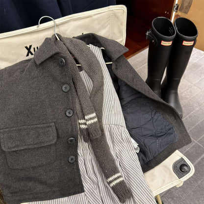 ロングコート コート ジャケット ウール調素材 ミディアム丈 アウター【mh0011421】