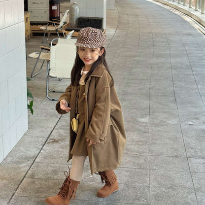 ロングコート コート ジャケット ウール調素材 ミディアム丈 アウター【mh0011421】