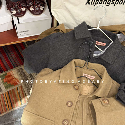 ロングコート コート ジャケット ウール調素材 ミディアム丈 アウター【mh0011421】