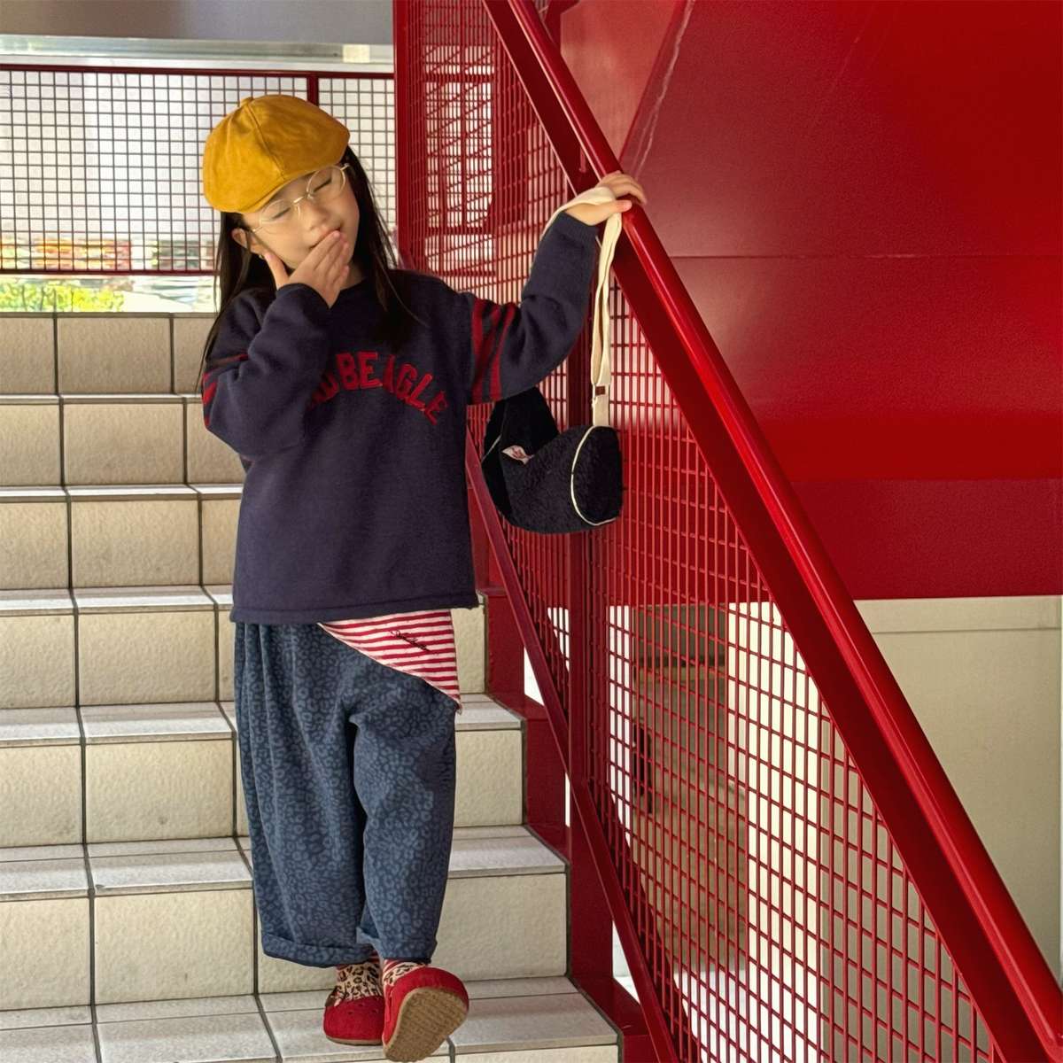 ニット・セーター 長袖セーター ニット素材 ラグラン袖 刺繡ロゴ トップス【mh0011422】