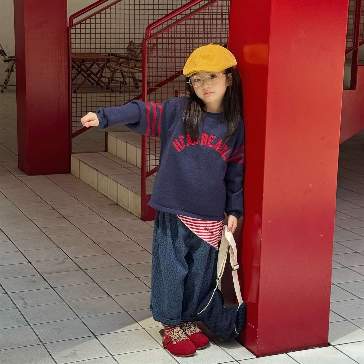 ニット・セーター 長袖セーター ニット素材 ラグラン袖 刺繡ロゴ トップス【mh0011422】