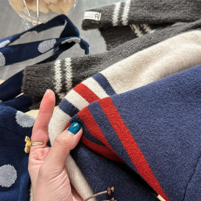 ニット・セーター 長袖セーター ニット素材 ラグラン袖 刺繡ロゴ トップス【mh0011422】