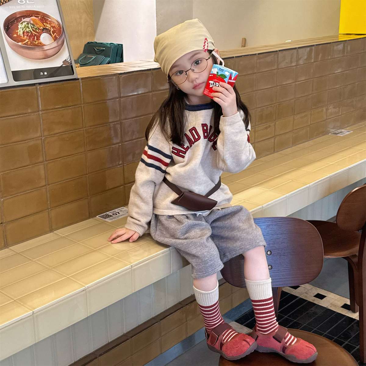 ニット・セーター 長袖セーター ニット素材 ラグラン袖 刺繡ロゴ トップス【mh0011422】