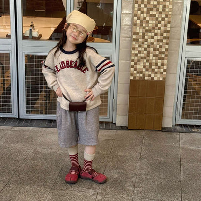 ニット・セーター 長袖セーター ニット素材 ラグラン袖 刺繡ロゴ トップス【mh0011422】