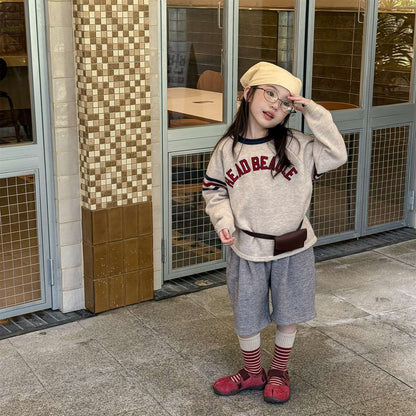 ニット・セーター 長袖セーター ニット素材 ラグラン袖 刺繡ロゴ トップス【mh0011422】