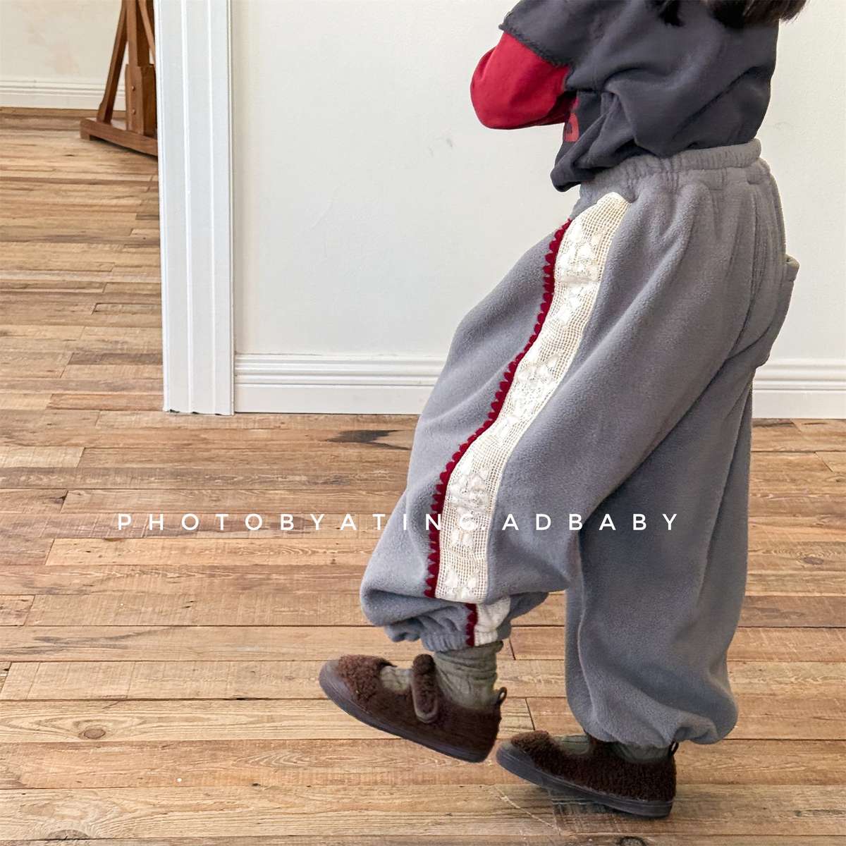 ロングパンツ・スウェットパンツ フリーススウェットパンツ サイドレースデザイン あったか長ズボン【mh0011427】