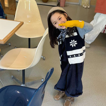 ベスト ニットベスト ジップアップ ノルディック柄 ノースリーブ トップス【mh0011429】