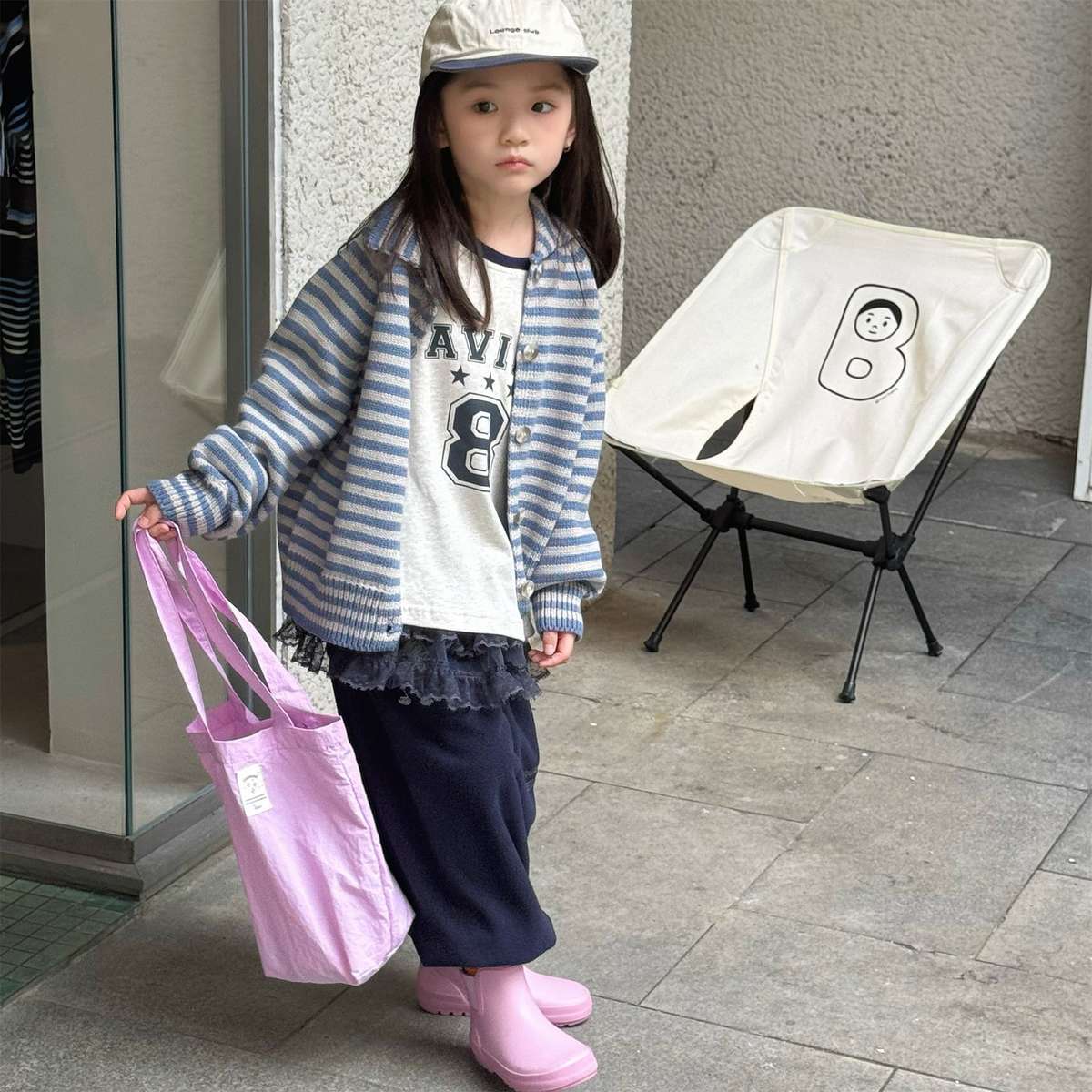 カーディガン・パーカー ボーダーニットカーディガン 襟付き 長袖 ボタン開閉 トップス【mh0011431】