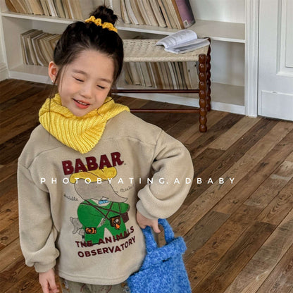 トレーナー・フーディ 長袖フリーススウェット プリント トレーナー ゆるシルエット【mh0011435】