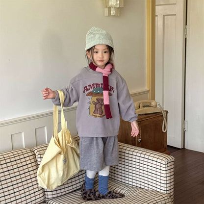 トレーナー・フーディ 長袖フリーススウェット プリント トレーナー ゆるシルエット【mh0011435】