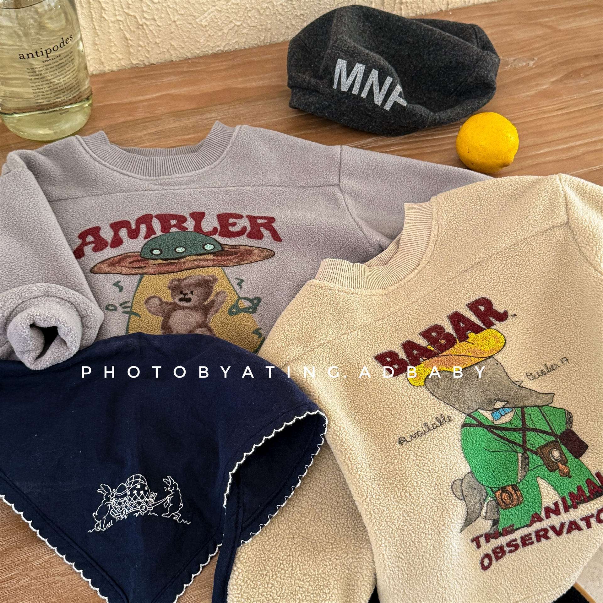 トレーナー・フーディ 長袖フリーススウェット プリント トレーナー ゆるシルエット【mh0011435】