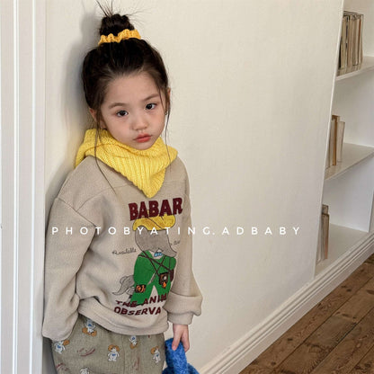 トレーナー・フーディ 長袖フリーススウェット プリント トレーナー ゆるシルエット【mh0011435】