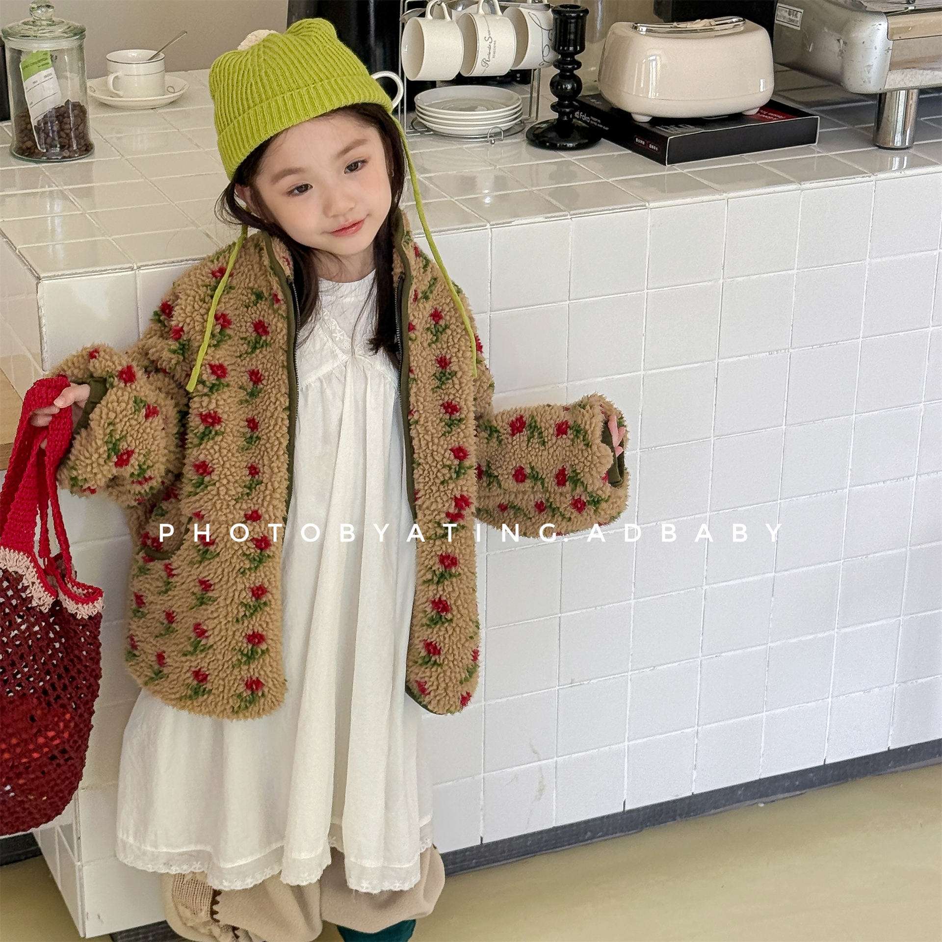 ショートコート・ジャケット・ジャンパー シープボアコート 花柄 フリースジャケット もこもこアウター 厚手防寒【mh0011436】