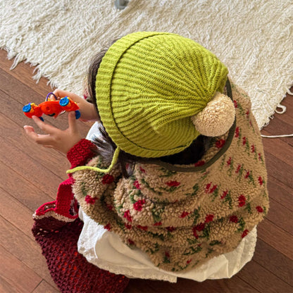 ショートコート・ジャケット・ジャンパー シープボアコート 花柄 フリースジャケット もこもこアウター 厚手防寒【mh0011436】