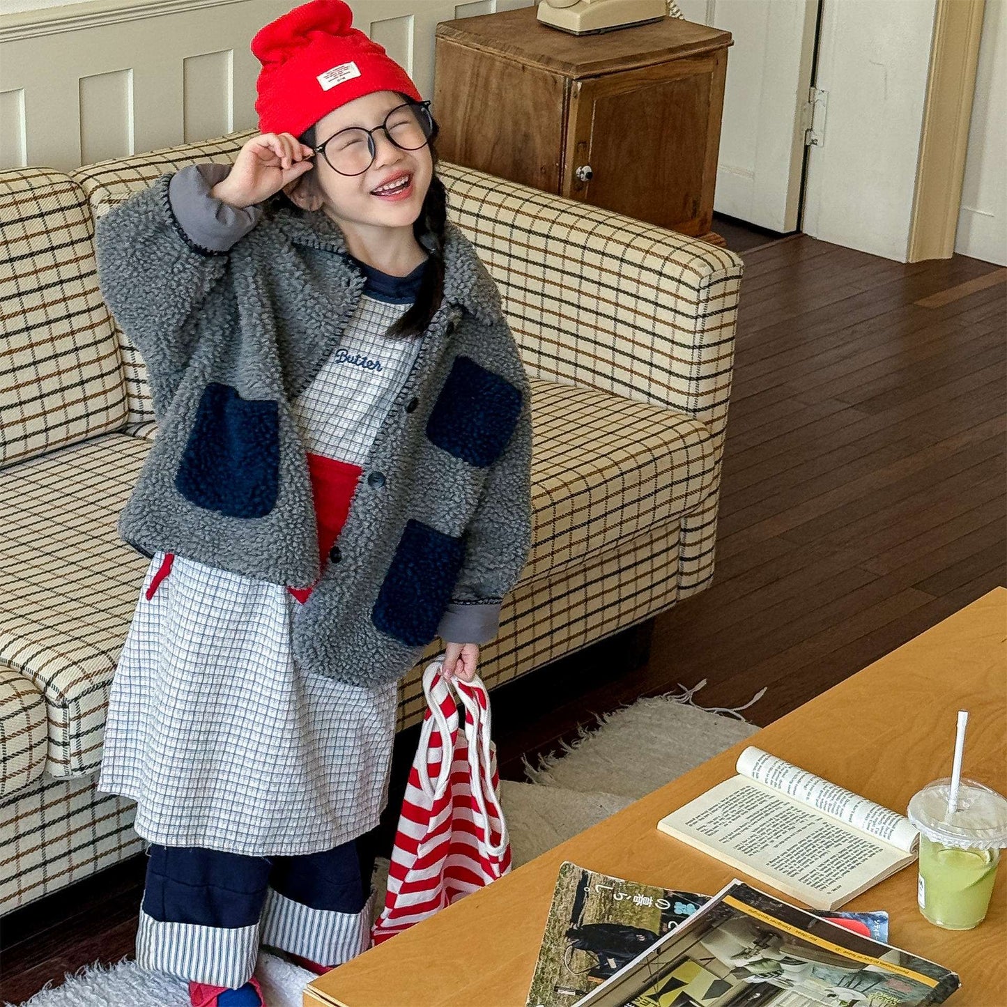 ショートコート・ジャケット・ジャンパー シープボアジャケット バイカラーポケット アウター 厚手 もこもこ防寒【mh0011437】