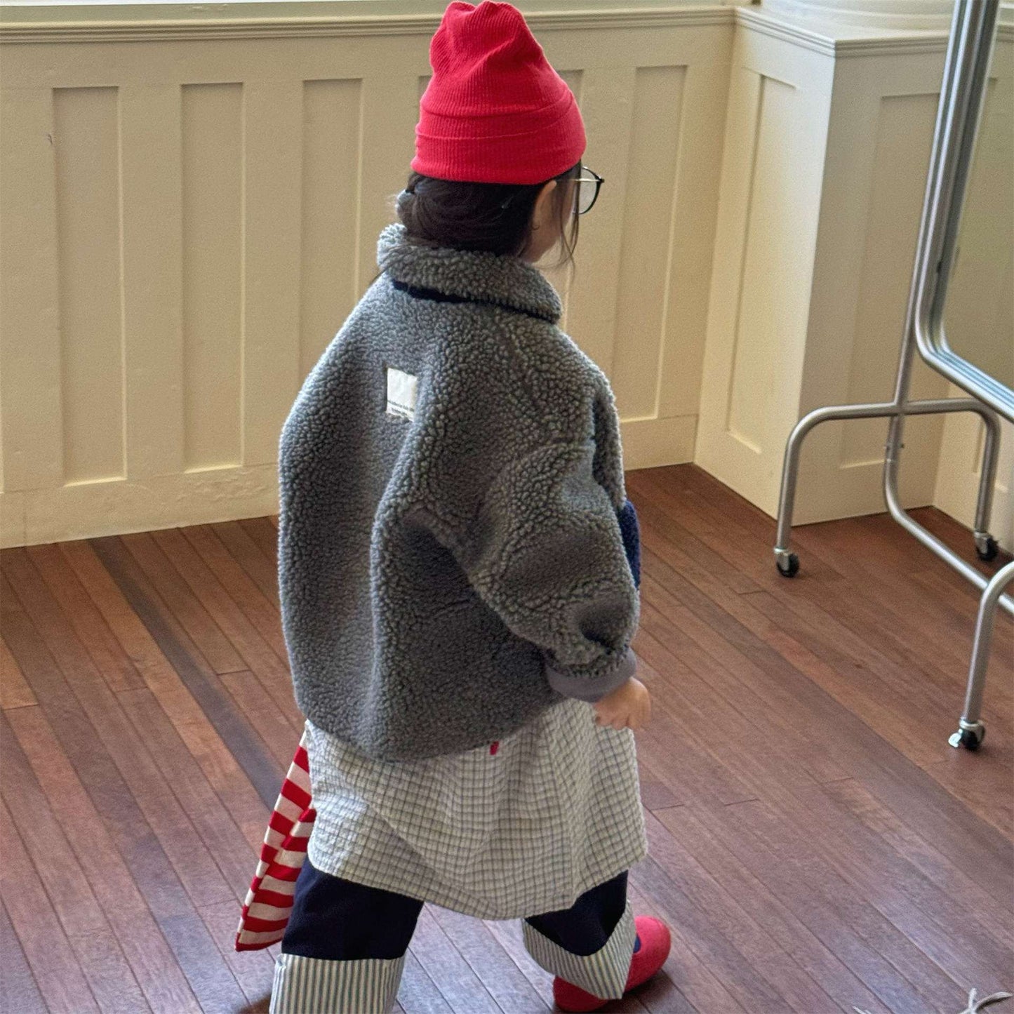 ショートコート・ジャケット・ジャンパー シープボアジャケット バイカラーポケット アウター 厚手 もこもこ防寒【mh0011437】