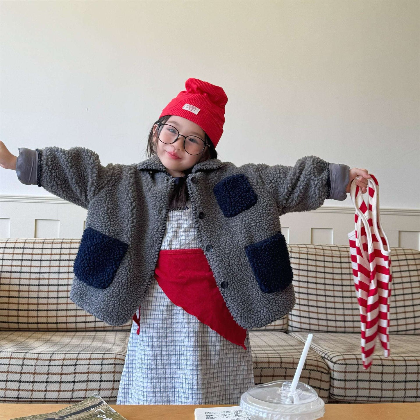 ショートコート・ジャケット・ジャンパー シープボアジャケット バイカラーポケット アウター 厚手 もこもこ防寒【mh0011437】