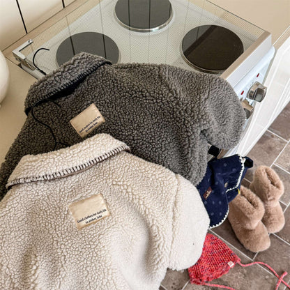 ショートコート・ジャケット・ジャンパー シープボアジャケット バイカラーポケット アウター 厚手 もこもこ防寒【mh0011437】