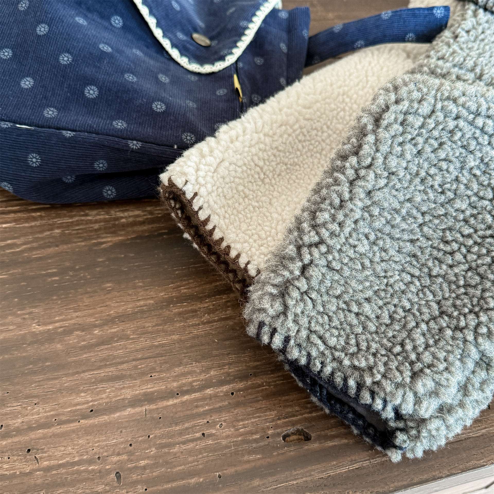 ショートコート・ジャケット・ジャンパー シープボアジャケット バイカラーポケット アウター 厚手 もこもこ防寒【mh0011437】