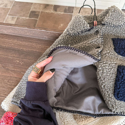 ショートコート・ジャケット・ジャンパー シープボアジャケット バイカラーポケット アウター 厚手 もこもこ防寒【mh0011437】