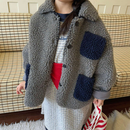 ショートコート・ジャケット・ジャンパー シープボアジャケット バイカラーポケット アウター 厚手 もこもこ防寒【mh0011437】