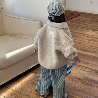 ショートコート・ジャケット・ジャンパー シープボアジャケット バイカラーポケット アウター 厚手 もこもこ防寒【mh0011437】