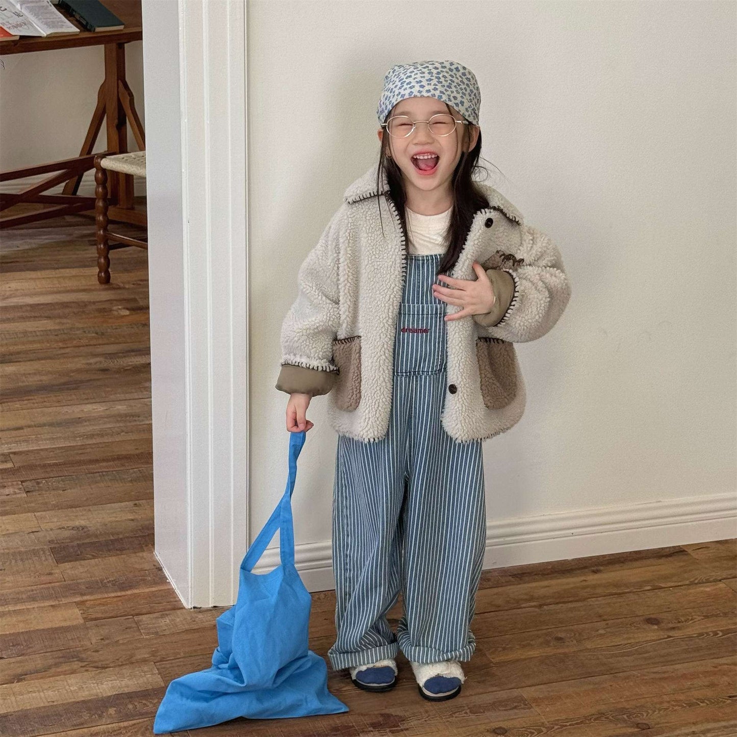 ショートコート・ジャケット・ジャンパー シープボアジャケット バイカラーポケット アウター 厚手 もこもこ防寒【mh0011437】