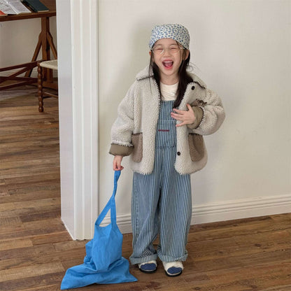 ショートコート・ジャケット・ジャンパー シープボアジャケット バイカラーポケット アウター 厚手 もこもこ防寒【mh0011437】