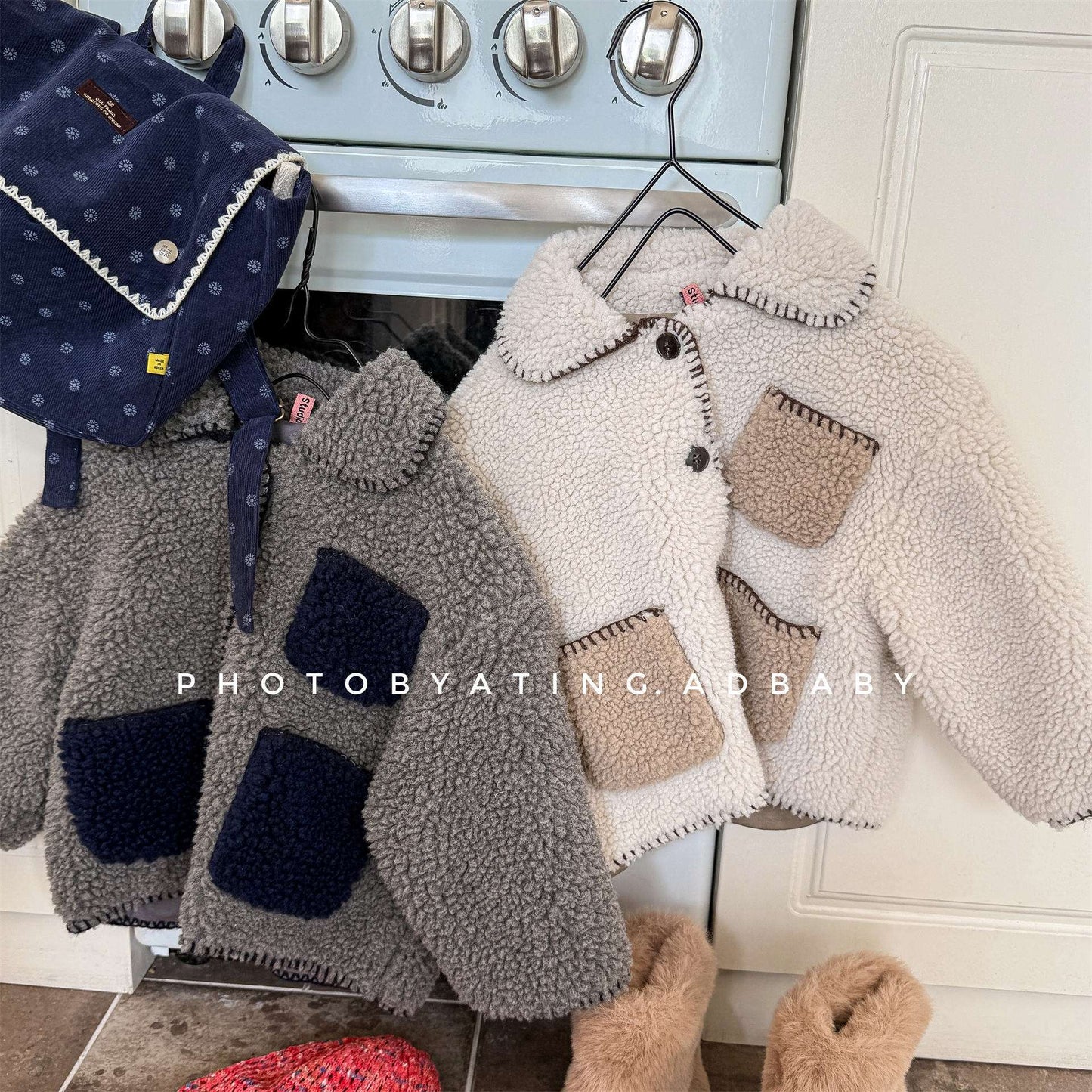 ショートコート・ジャケット・ジャンパー シープボアジャケット バイカラーポケット アウター 厚手 もこもこ防寒【mh0011437】