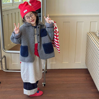 ショートコート・ジャケット・ジャンパー シープボアジャケット バイカラーポケット アウター 厚手 もこもこ防寒【mh0011437】