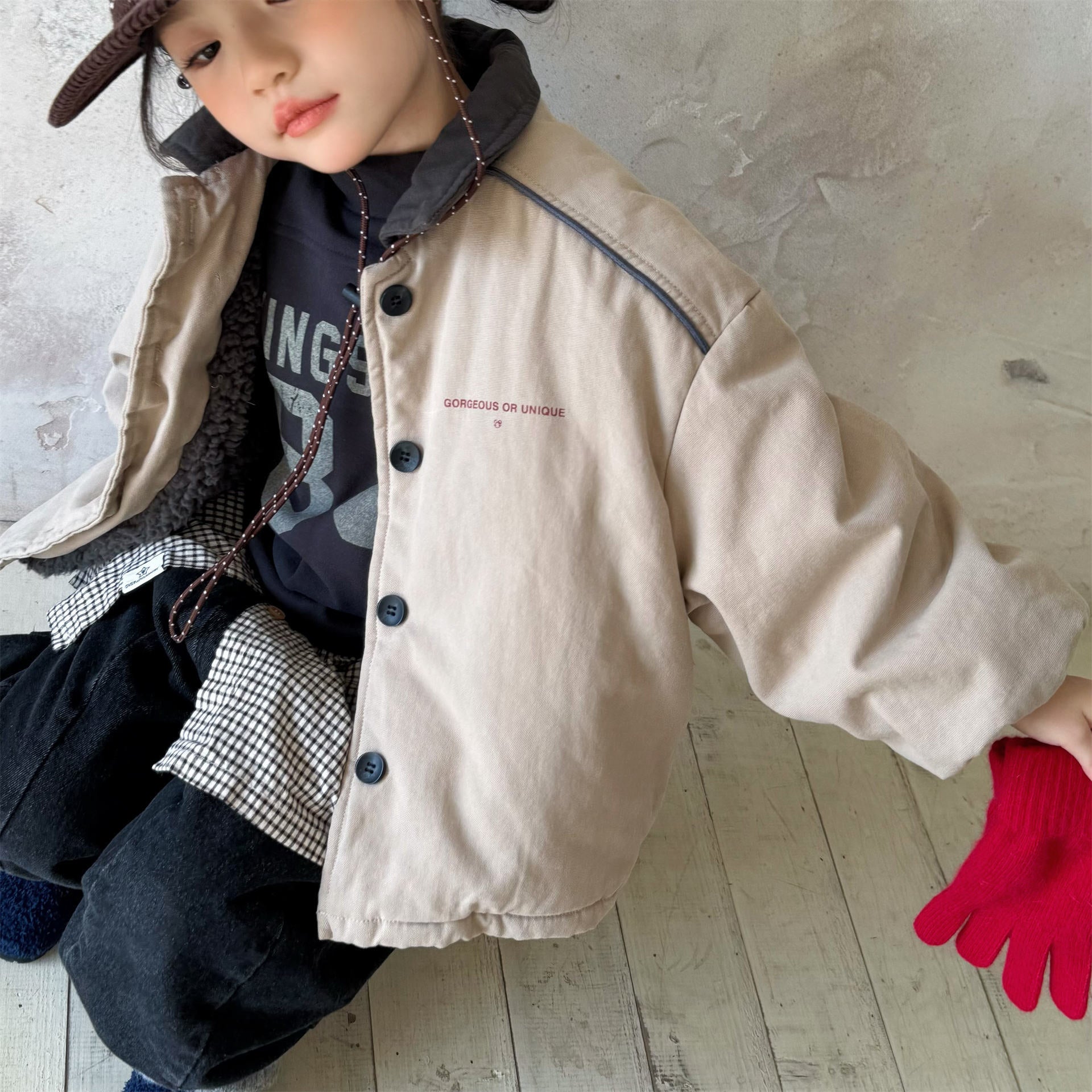 ショートコート・ジャケット・ジャンパー ジャケット 中綿 ボア裏地 ワークテイスト ストリート カジュアル アウター【mh0011604】