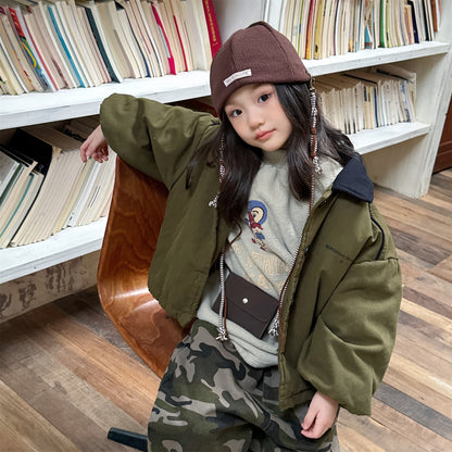 ショートコート・ジャケット・ジャンパー ジャケット 中綿 ボア裏地 ワークテイスト ストリート カジュアル アウター【mh0011604】