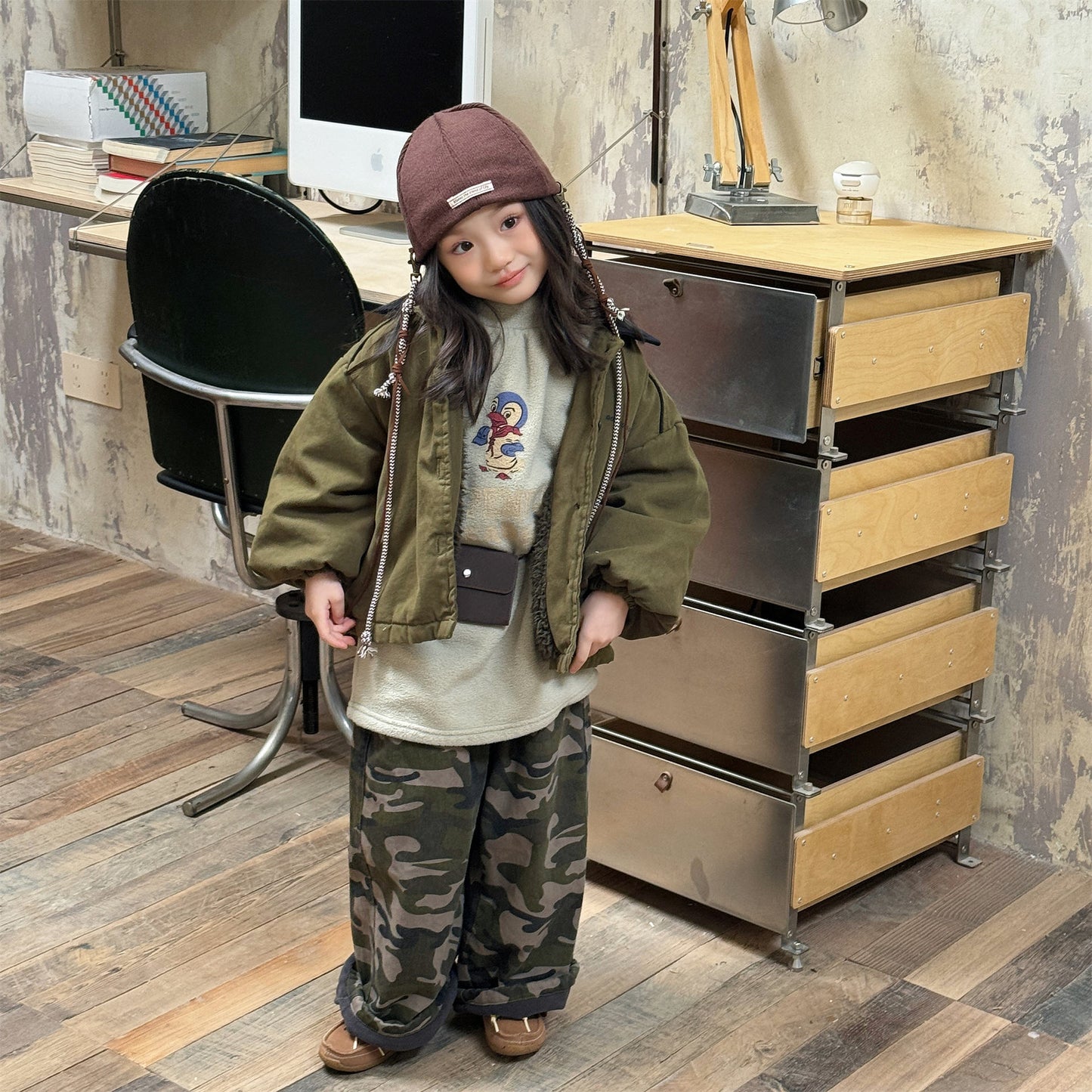 ショートコート・ジャケット・ジャンパー ジャケット 中綿 ボア裏地 ワークテイスト ストリート カジュアル アウター【mh0011604】