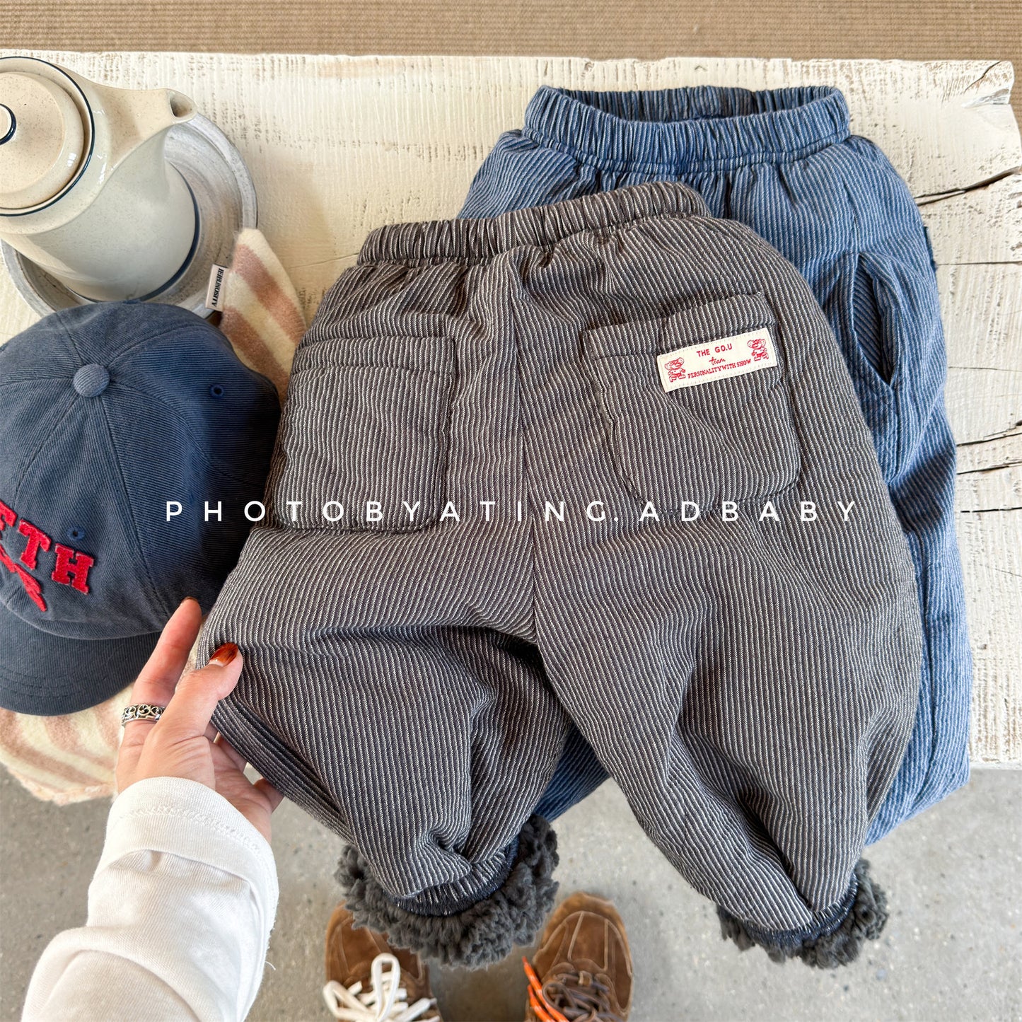 ロングパンツ・スウェットパンツ ストライプパンツ 裏ボア ジョガー スウェット カジュアル ボトムス【mh0011605】