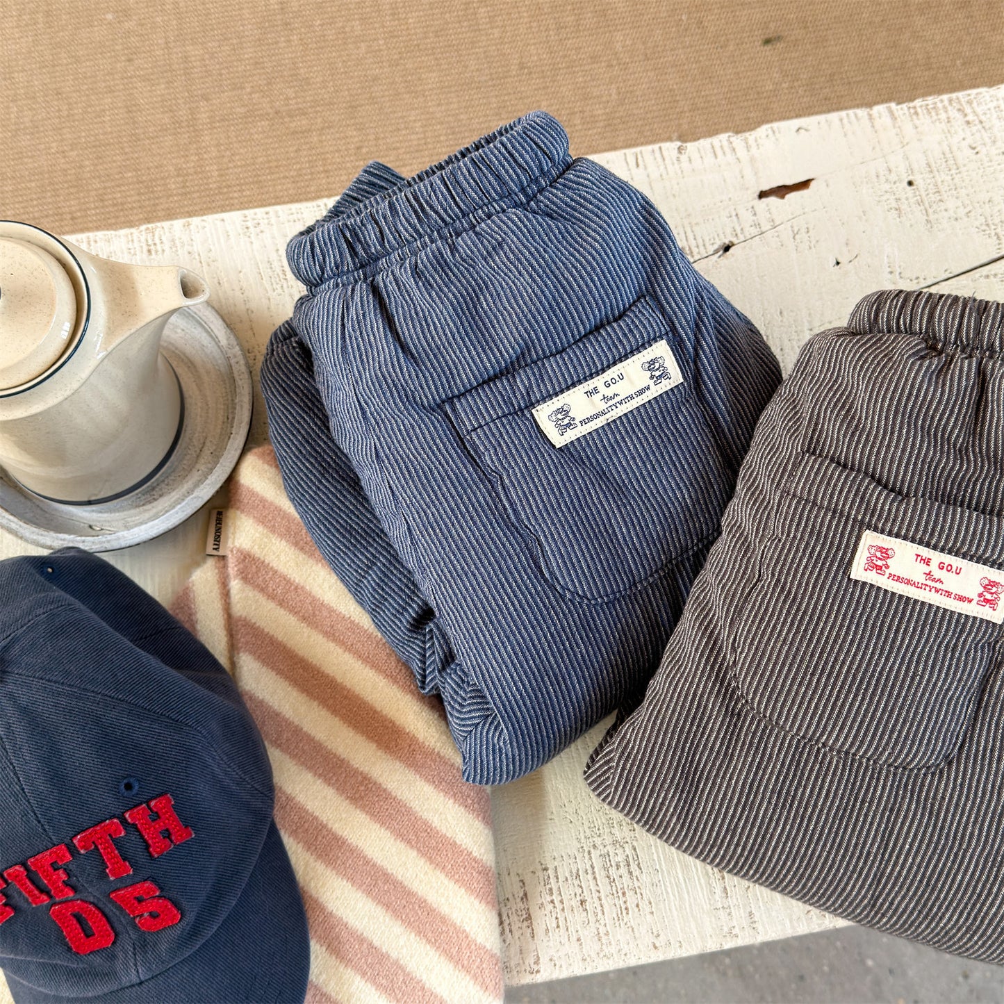 ロングパンツ・スウェットパンツ ストライプパンツ 裏ボア ジョガー スウェット カジュアル ボトムス【mh0011605】